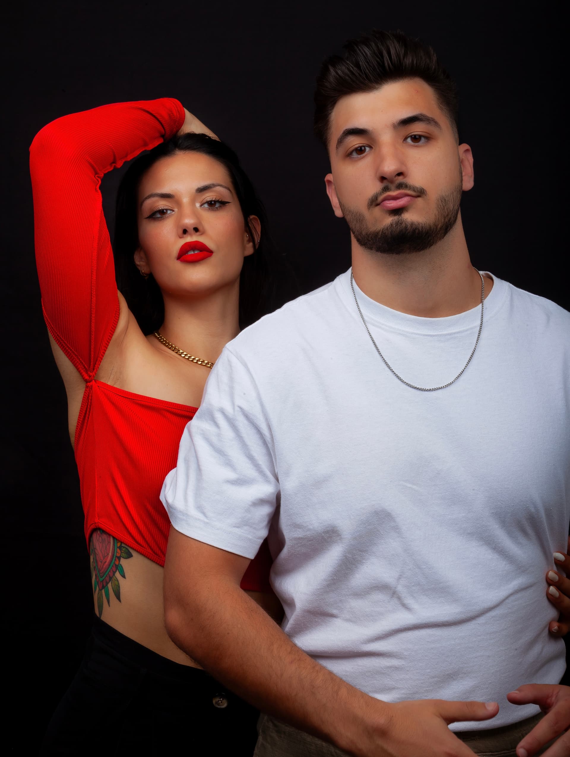 Suárez y Carmen en una sesión de bachata
