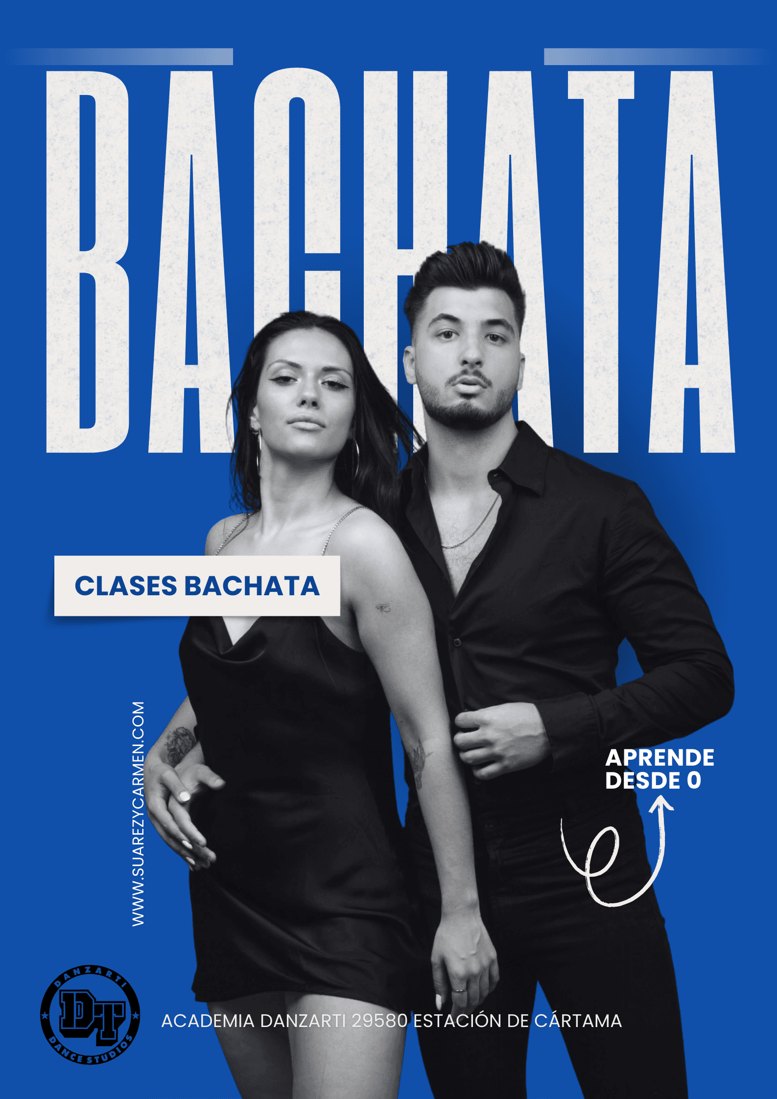 Cartel de Clases de bachata en Estación de Cártama